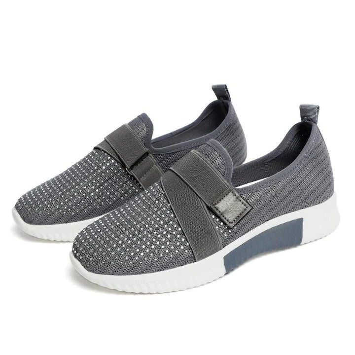 Women's Slip-On Sneaker Velcro Easy Adjustable Casual Comfort Shoe