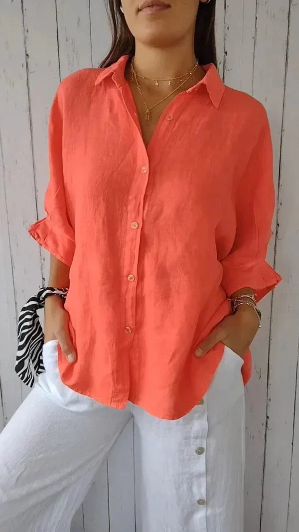Amélie Rousseau women's blouse in Orange