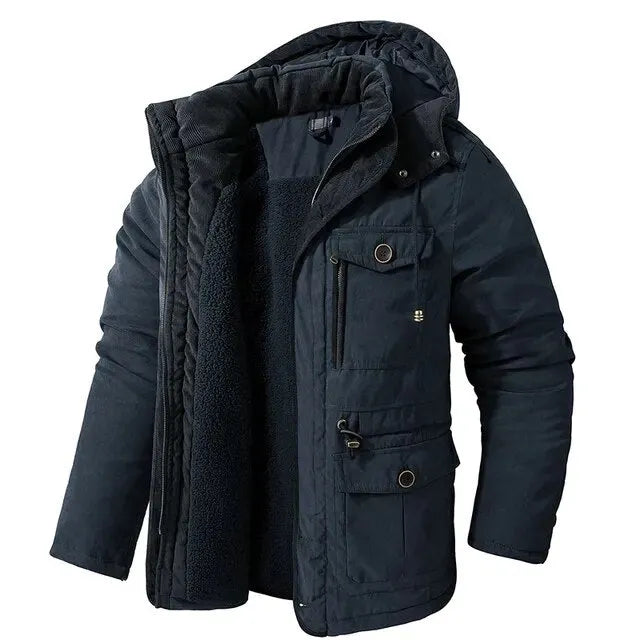 Men's Insulated Jacket Warm Padded Winter Coat Lightweight Thermal Lined Puffer Casual Outdoor Cold Weather Windproof All Season-3