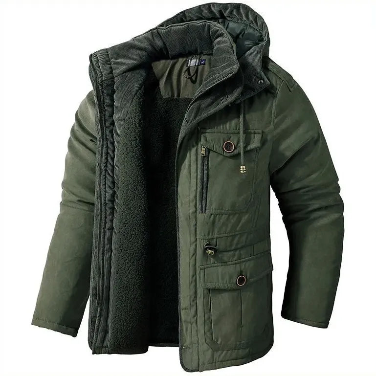 Men's Insulated Jacket Warm Padded Winter Coat Lightweight Thermal Lined Puffer Casual Outdoor Cold Weather Windproof All Season-7