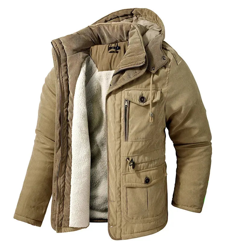 Men's Insulated Jacket Warm Padded Winter Coat Lightweight Thermal Lined Puffer Casual Outdoor Cold Weather Windproof All Season-1