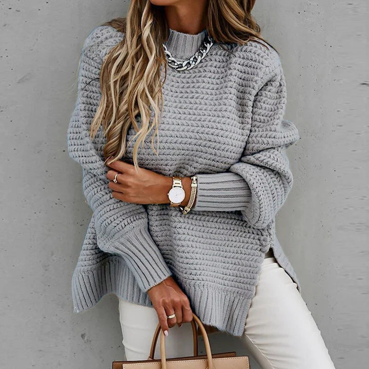 Women's Oversized Knitted Jumper Chunky Warm Layering Sweater