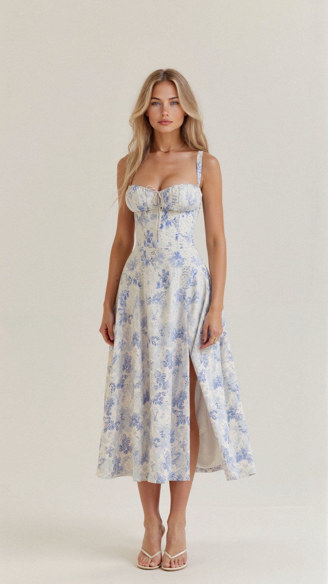 Kiana women's midi dress in Blue