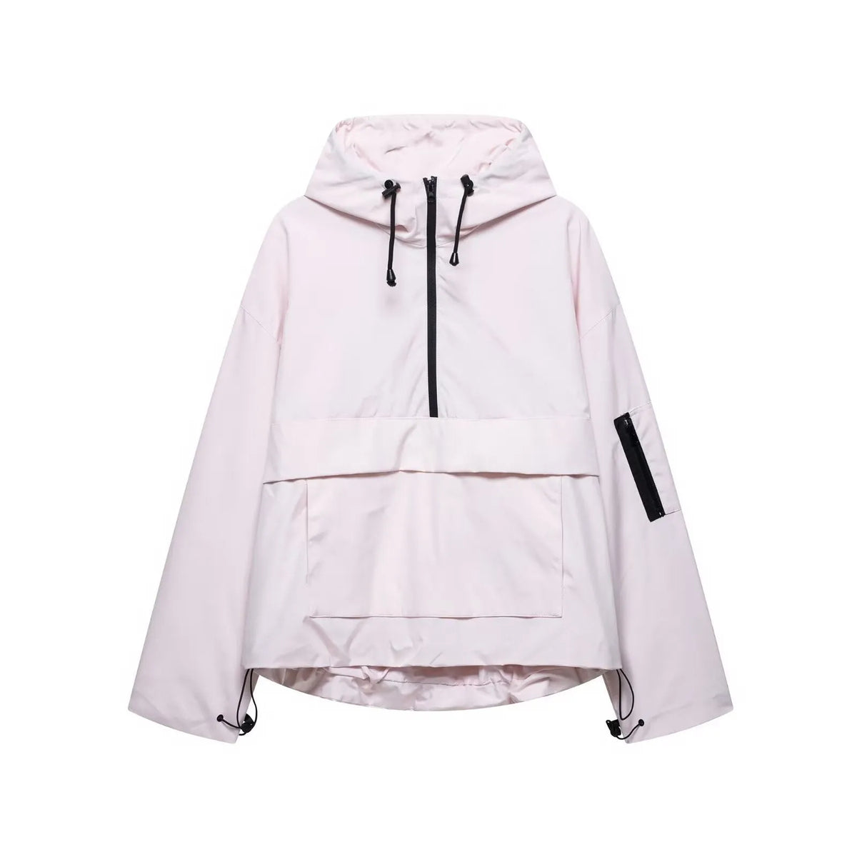 Women's Hooded Waterproof Jacket Three-Proof Windproof Rain Coat Lightweight Warm Casual Outdoor All-Weather Ladies Parka-2