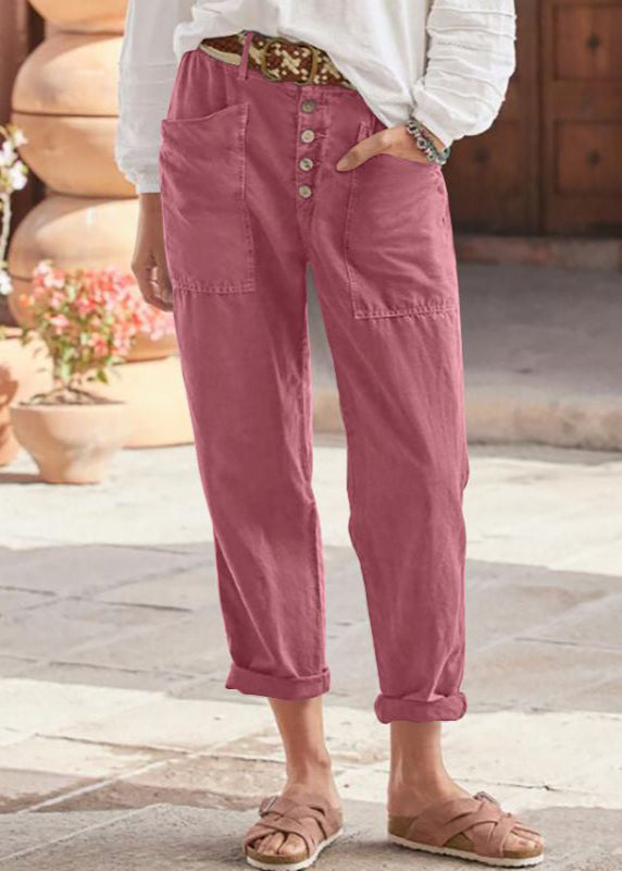 Lise linen trousers in Pink