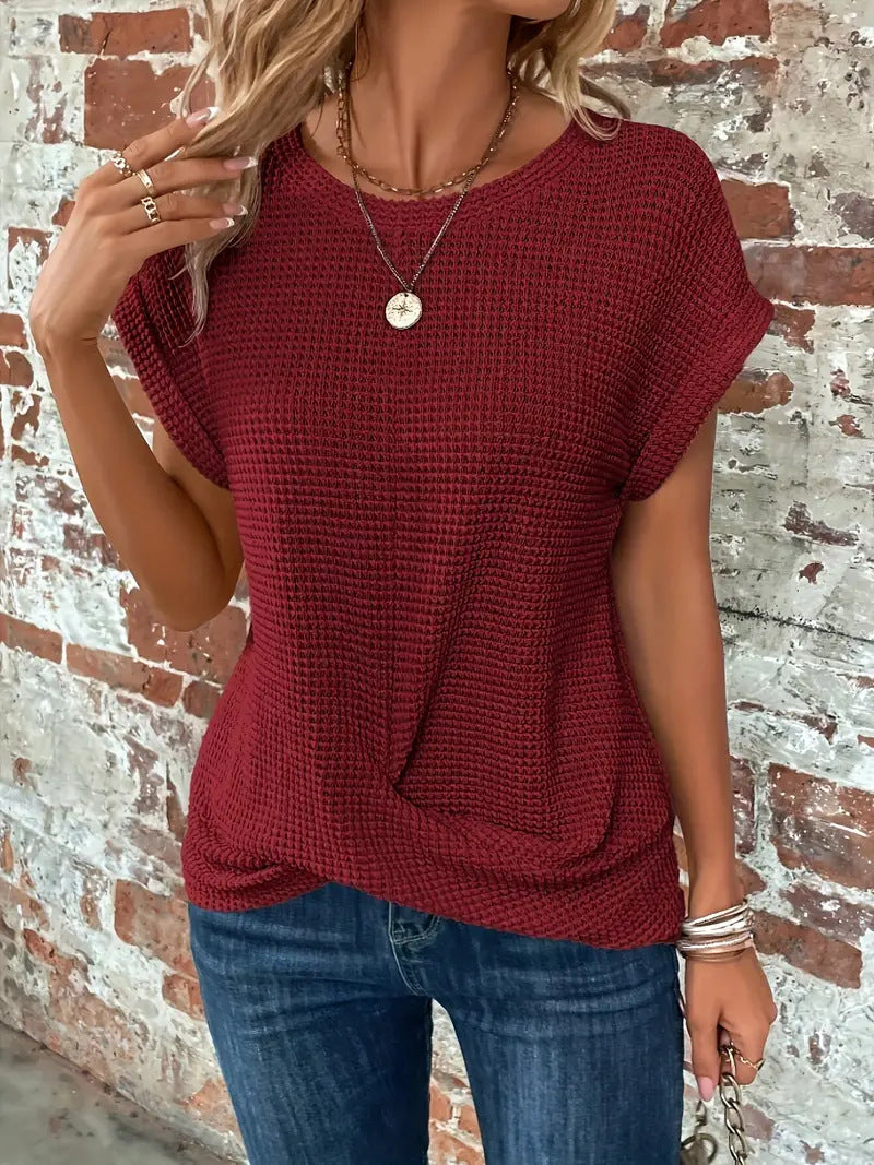 Sylvia t-shirt in Wine Red