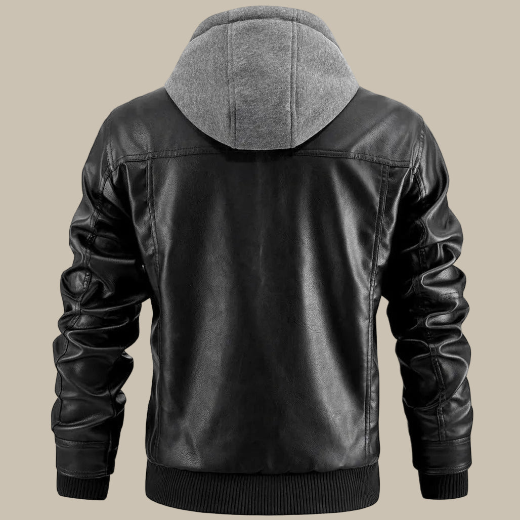 Men's Hooded Jacket Full Zip Closure Casual Everyday Wear