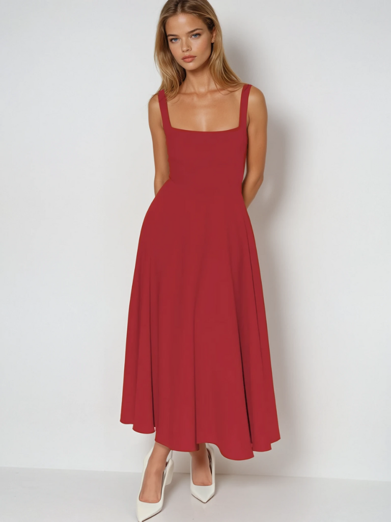 Scarlett Grace women's midi dress in Red