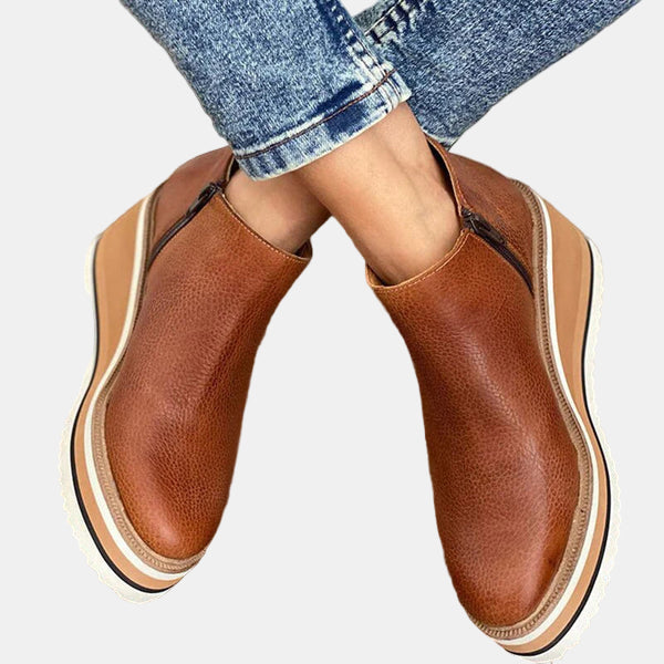 Ankle Boots Women Elegant Heeled Block Heel Comfortable Office
