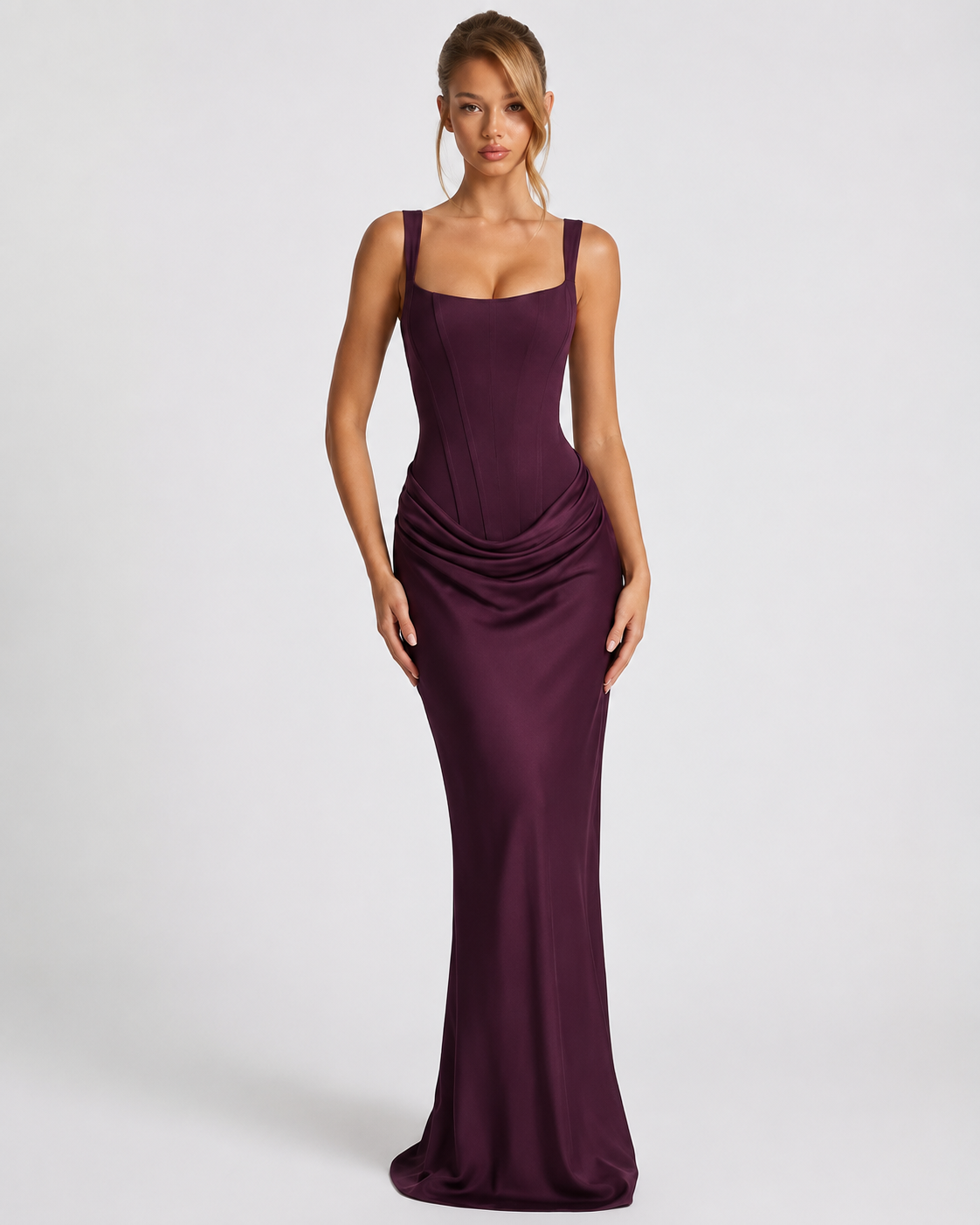 Ruby women's maxi dress in Brown