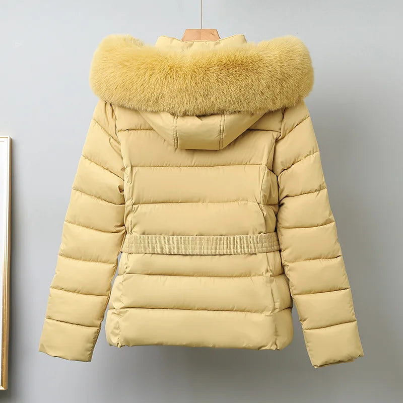 Women's Puffer Jacket Winter Warm Quilted Coat with Hood