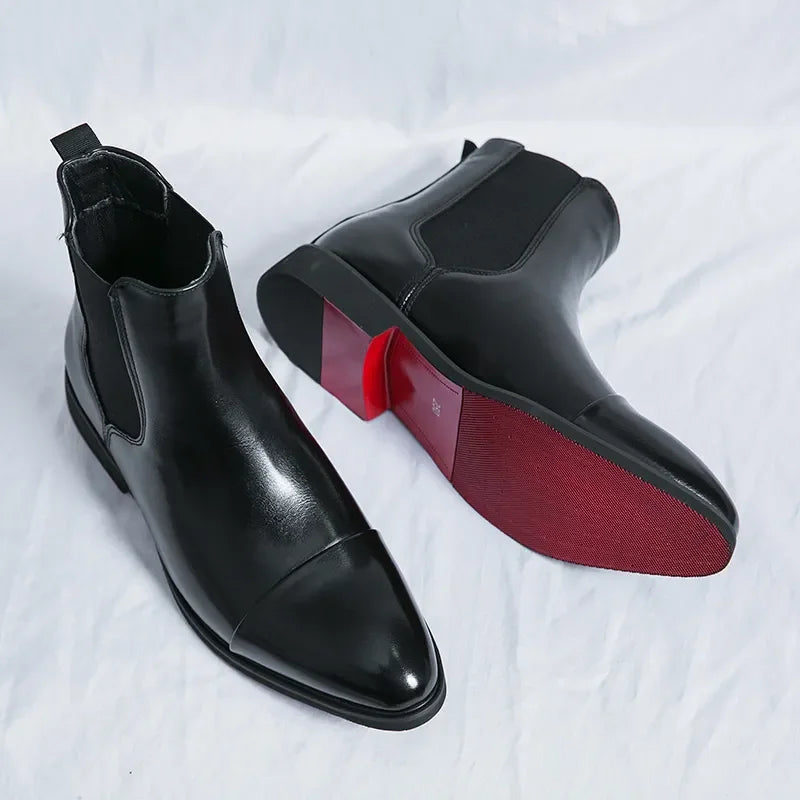 Leather Ankle Boots Women Chic Black Classic Elegant Everyday Footwear