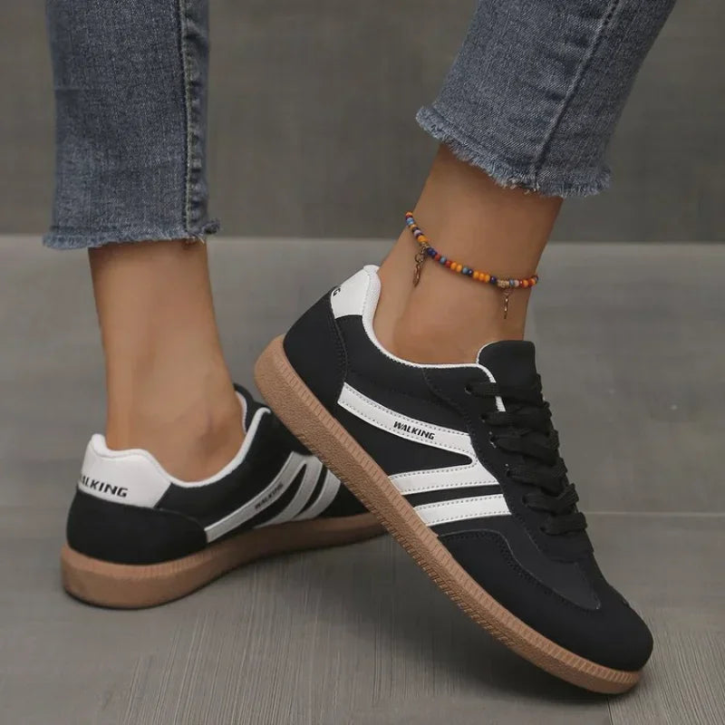 Lace-Up Sneakers Rubber Sole Casual Everyday Trainers Lightweight