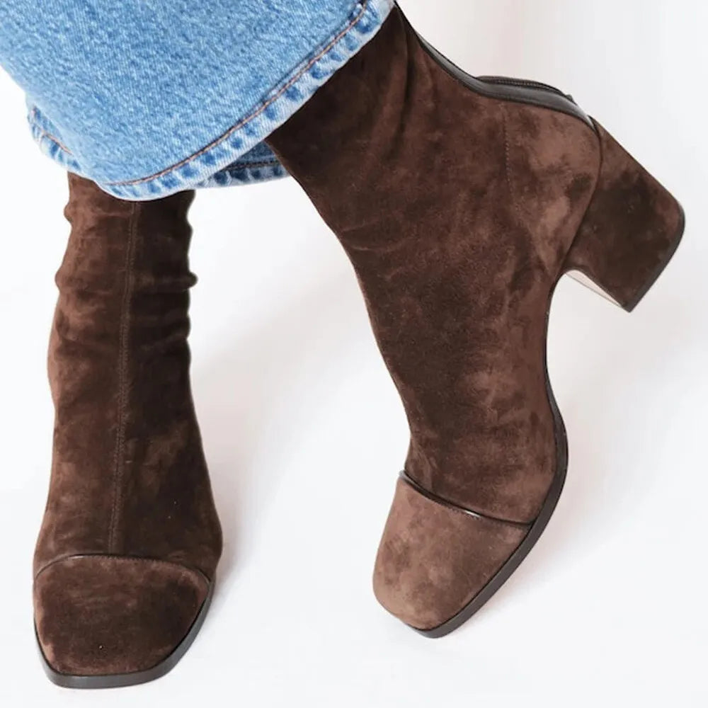 Ankle Boots Women Comfort Cushioned Sole Casual Smart Office Wear