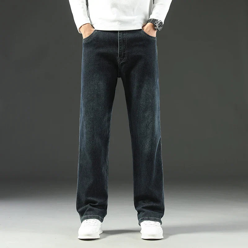 Men's Straight Leg Pants Five Pocket Button Closure Casual Everyday Trousers