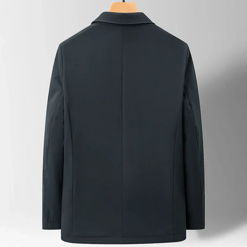 Men's Blazer Jacket Single-Breasted Two-Button Notch Lapel Quilted