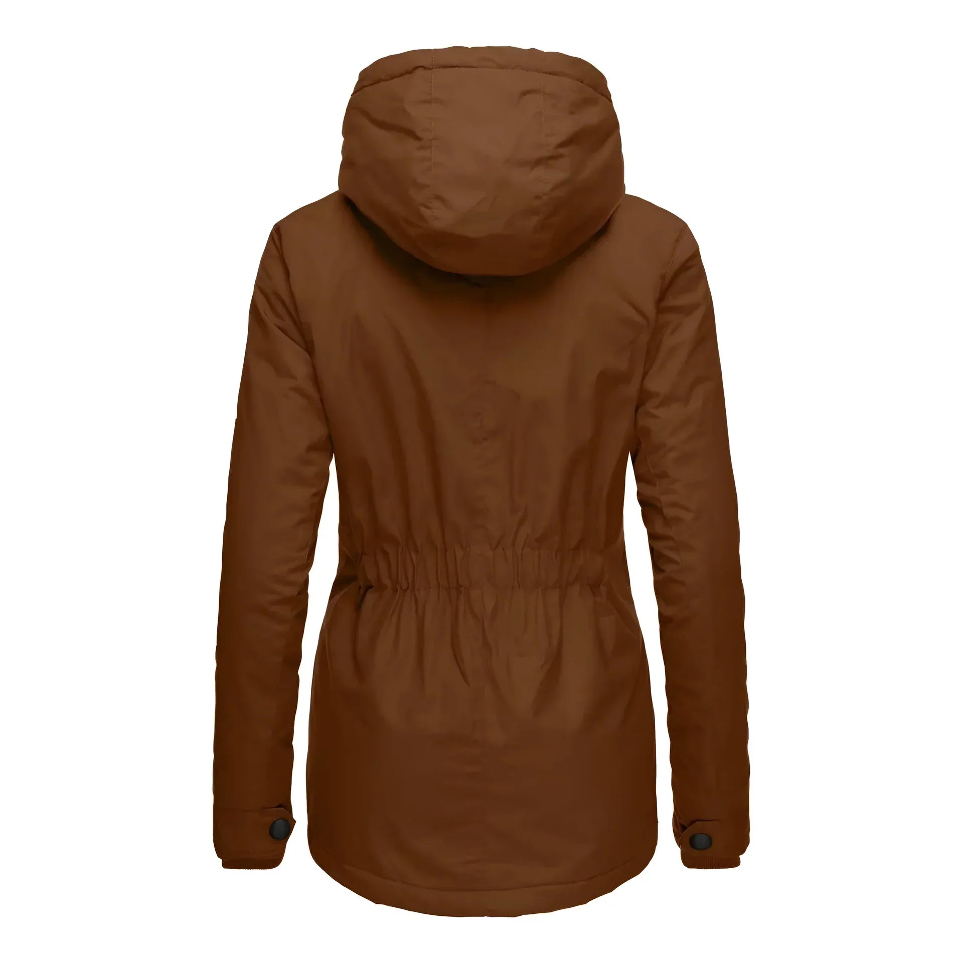 Women's Long Waterproof Winter Coat Fleece Lined Tailored Warm Elegant Outerwear