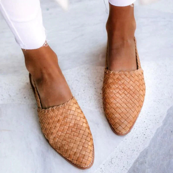 Women's Braided Slingback Ballerinas Spring Casual Flat Shoes