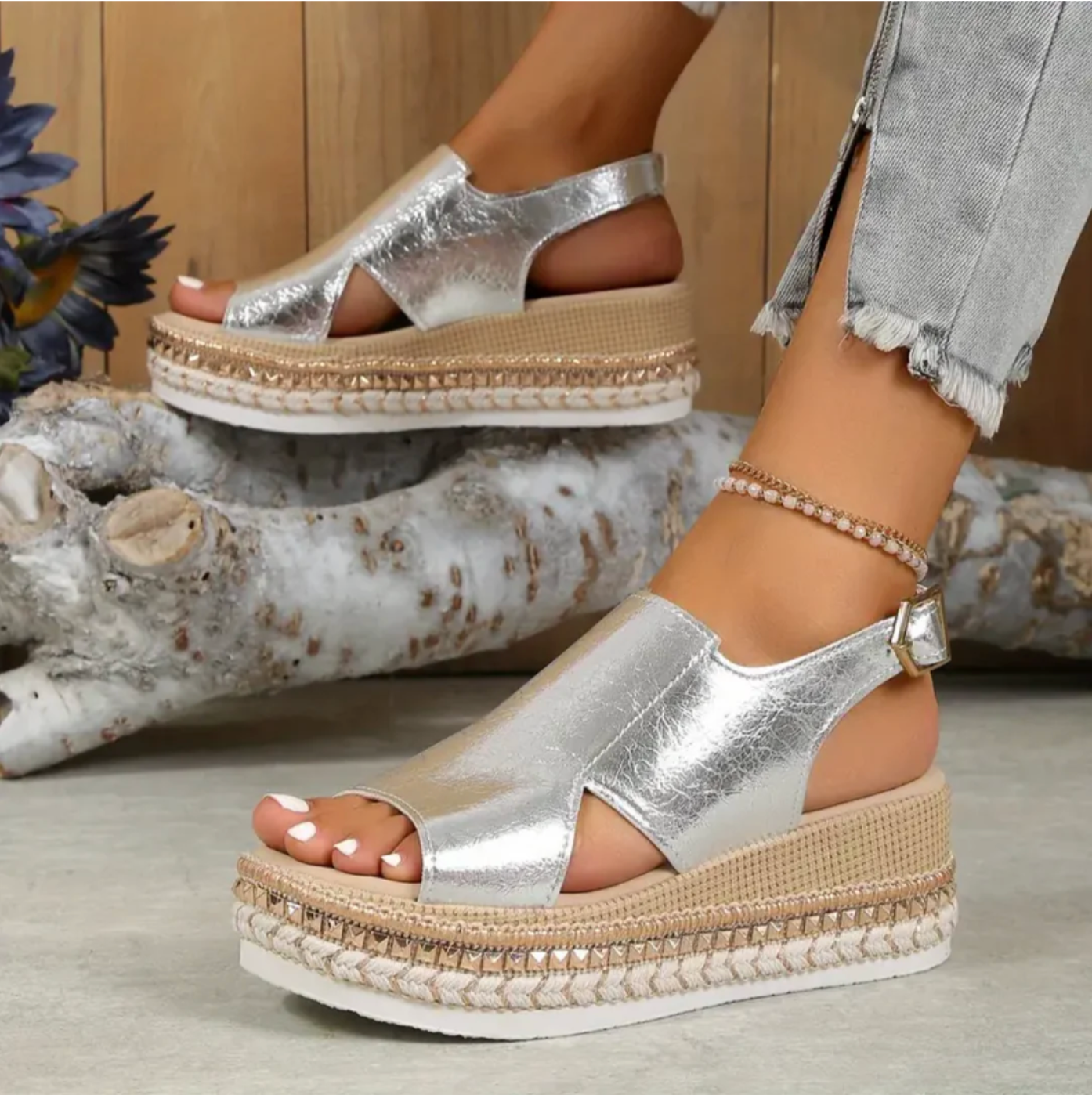 Women's Orthopedic Wedge Sandals Platform Strappy Comfort Casual