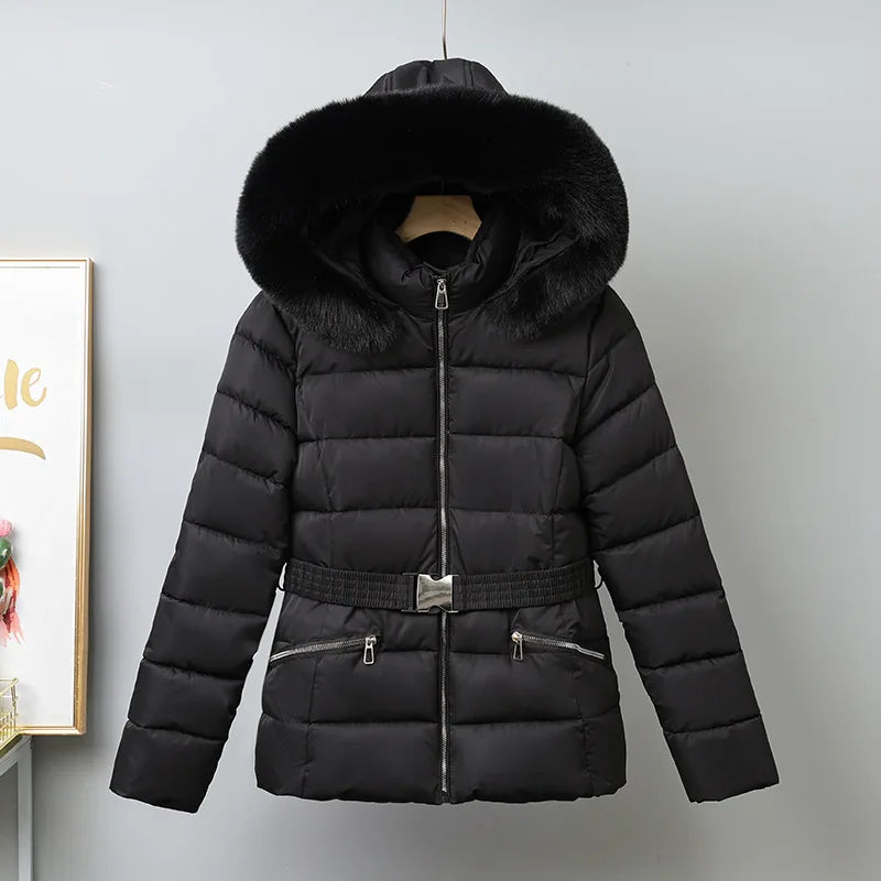 Women's Puffer Jacket Winter Warm Quilted Coat with Hood