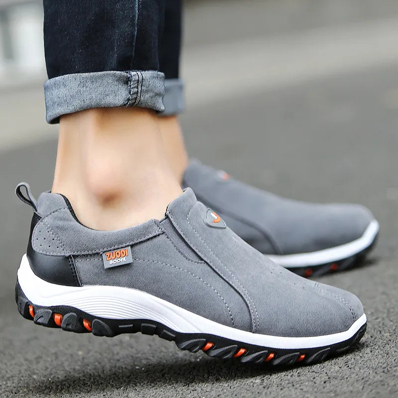 Men's Slip On Hiking Shoes Lightweight Tread Sole Everyday Walking