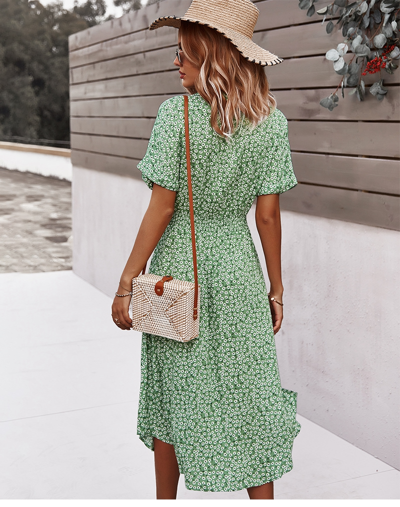 Women's Midi Dress Floral Print | Casual Summer