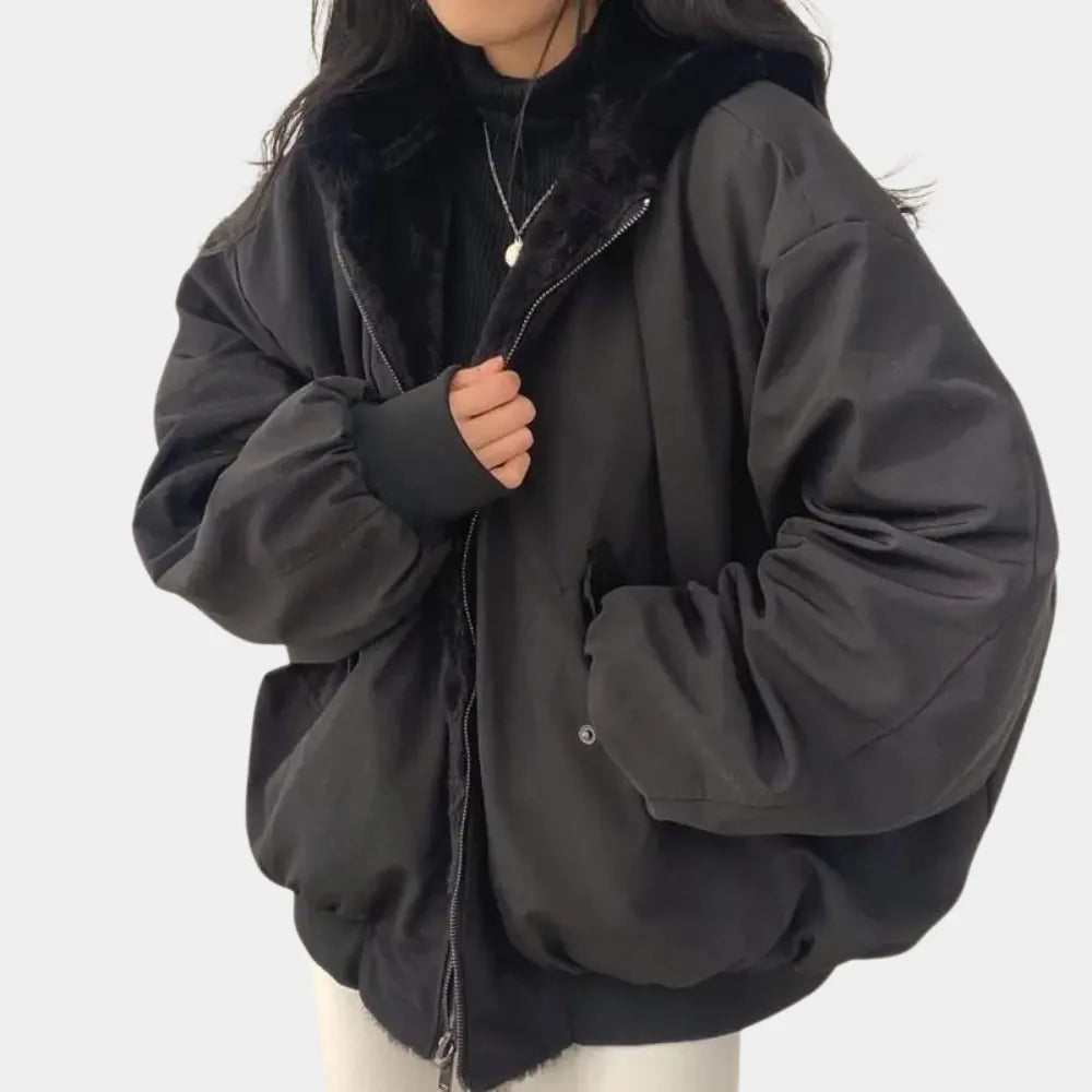 Women's Short Hooded Winter Jacket Padded Warm Insulated Ladies Puffer Coat Casual Everyday Cold Weather Windproof Stylish Outerwear-5