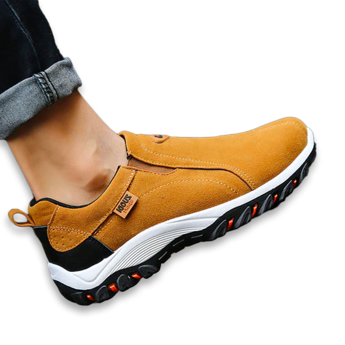 Men's Orthopedic Walking Shoes Arch Support Slip-On Casual Comfort