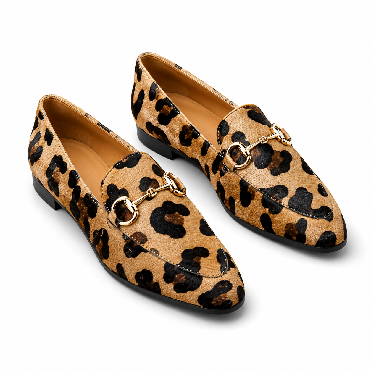 Women's Printed Loafers Elegant Casual Slip-On Shoes Comfort Style