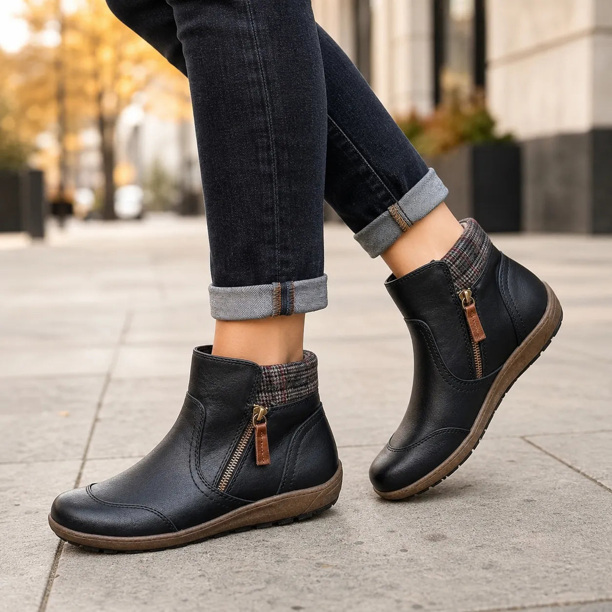 Black ankle boots - lifestyle view