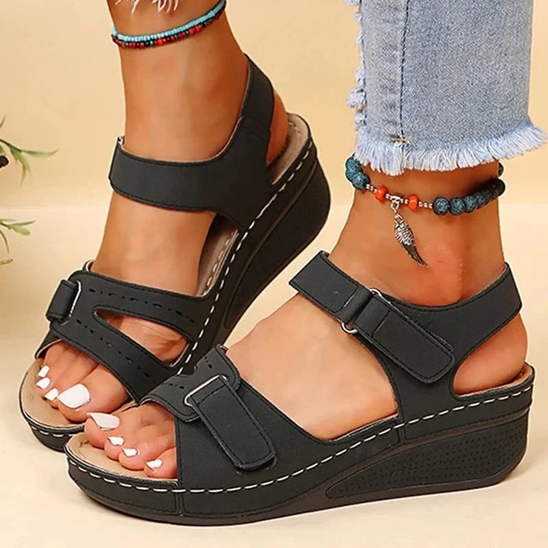 Women's Wedge Sandals Comfortable Everyday Casual Strappy Footwear