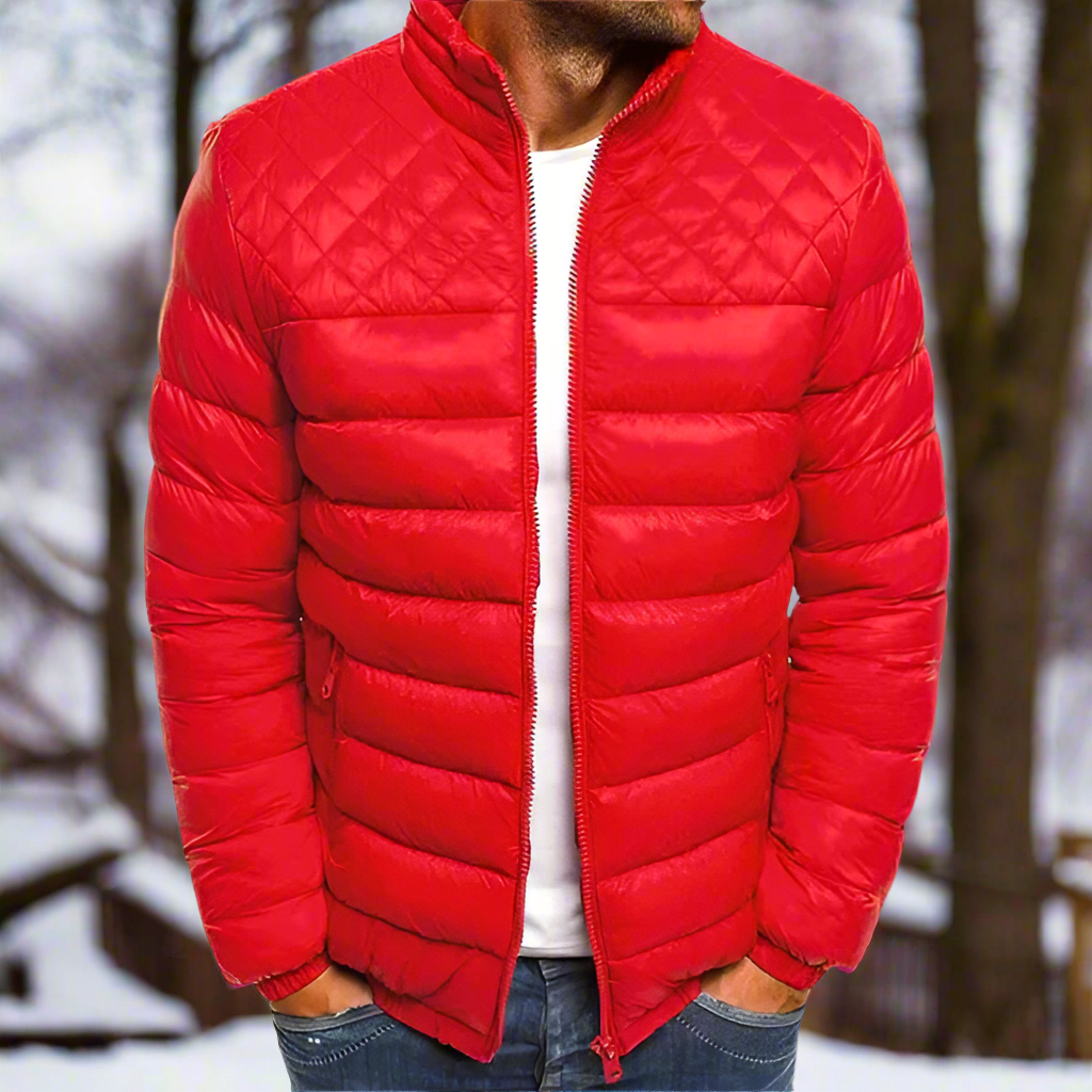 Men's Quilted Puffer Jacket Lightweight Warm Casual Everyday Coat