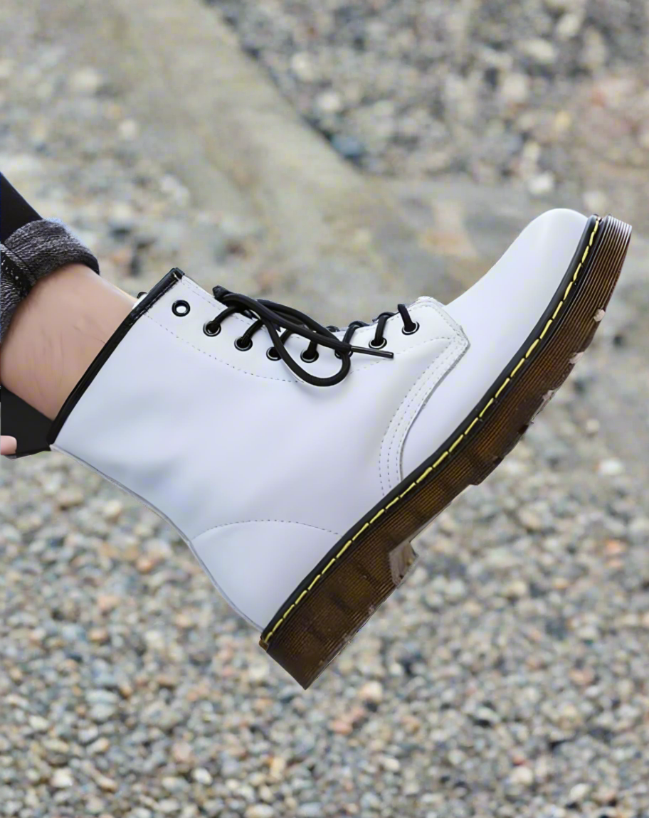 Women's Leather Winter Boots High Warm Casual Everyday Lace-Up