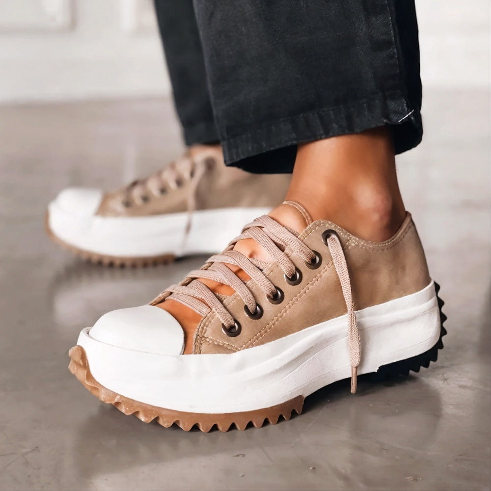 Women's Comfortable Sneaker Thick Heel Stable Everyday Casual Work Shoes