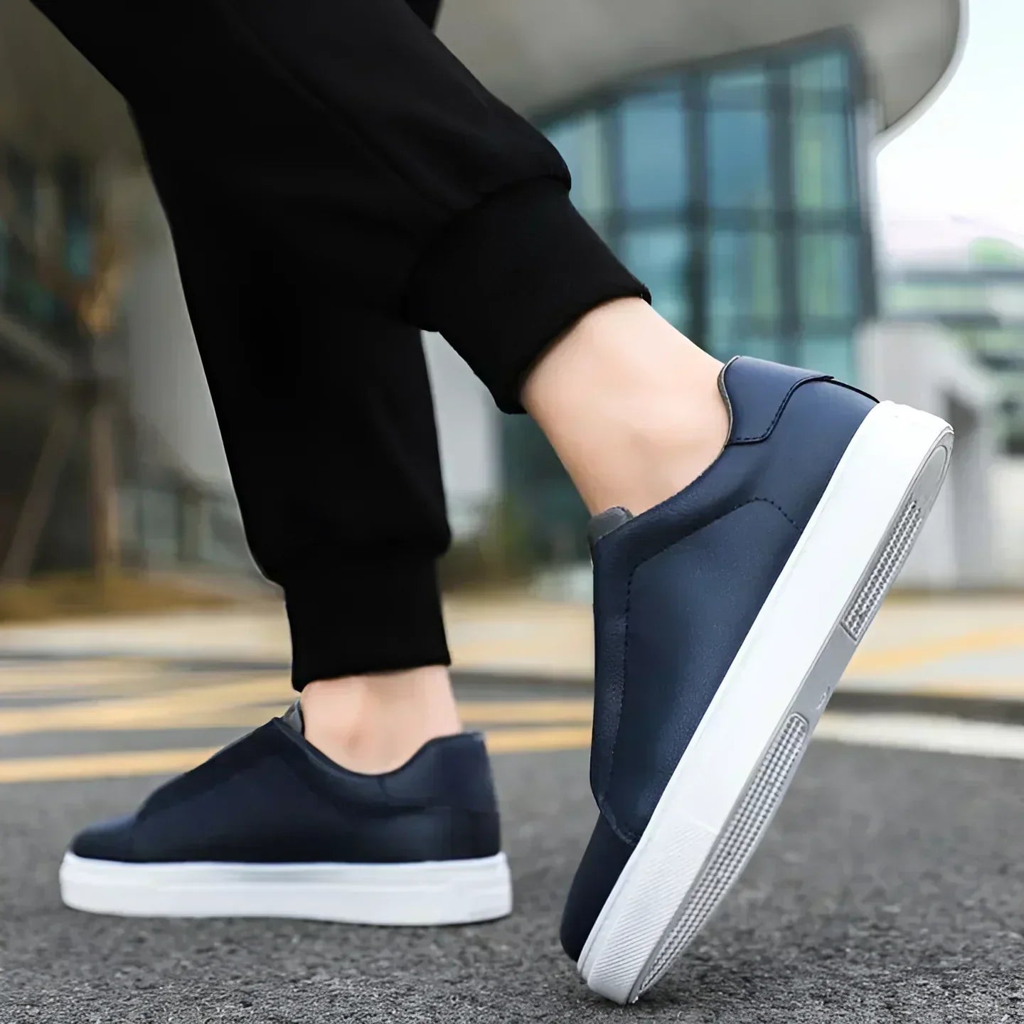 Men's Sneaker Shoes Casual Comfortable Everyday Trainers Black White Navy
