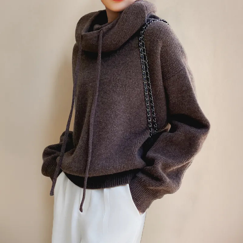 Women's Fleece Winter Hoodie – Warm Relaxed-Fit Drawstring Pullover