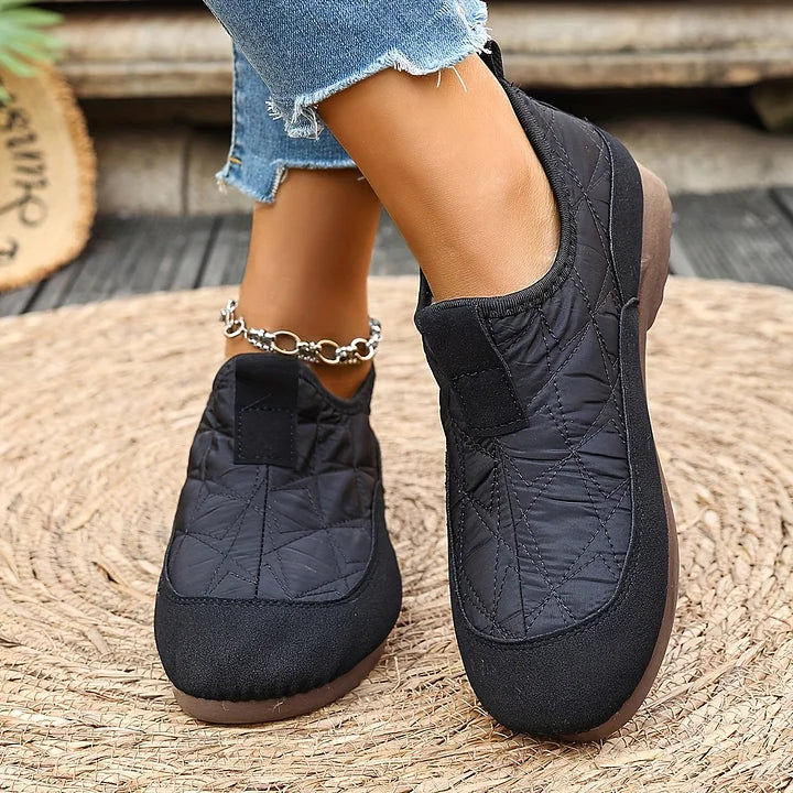 Women's Quilted Winter Boots Warm Padded Cosy Cold Weather Footwear