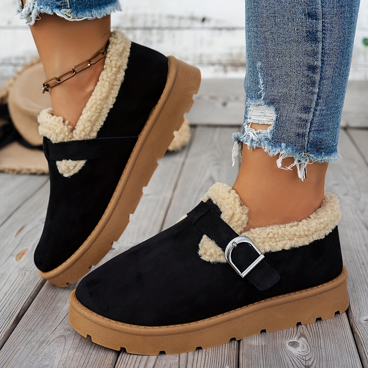 Plush Velvet Boots Women's Winter Warm Soft Lining Elegant Burgundy