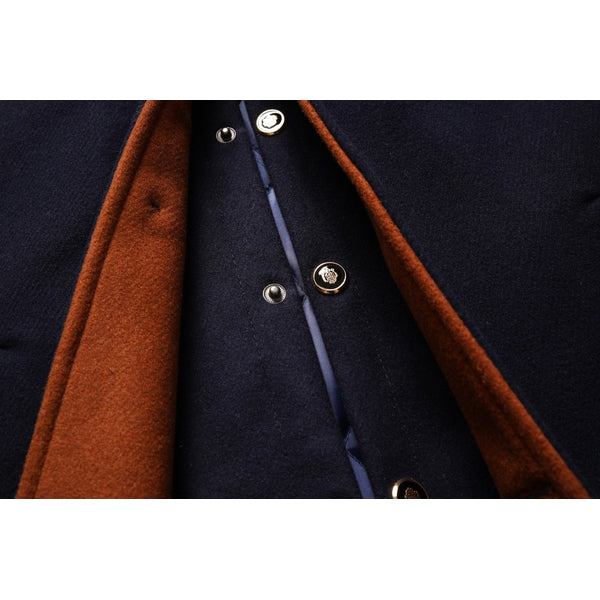 Women's Winter Wool-Blend Coat Mid-Length Elegant Brown Black Navy Warm Ladies Jacket Casual Formal Occasion Smart Outerwear