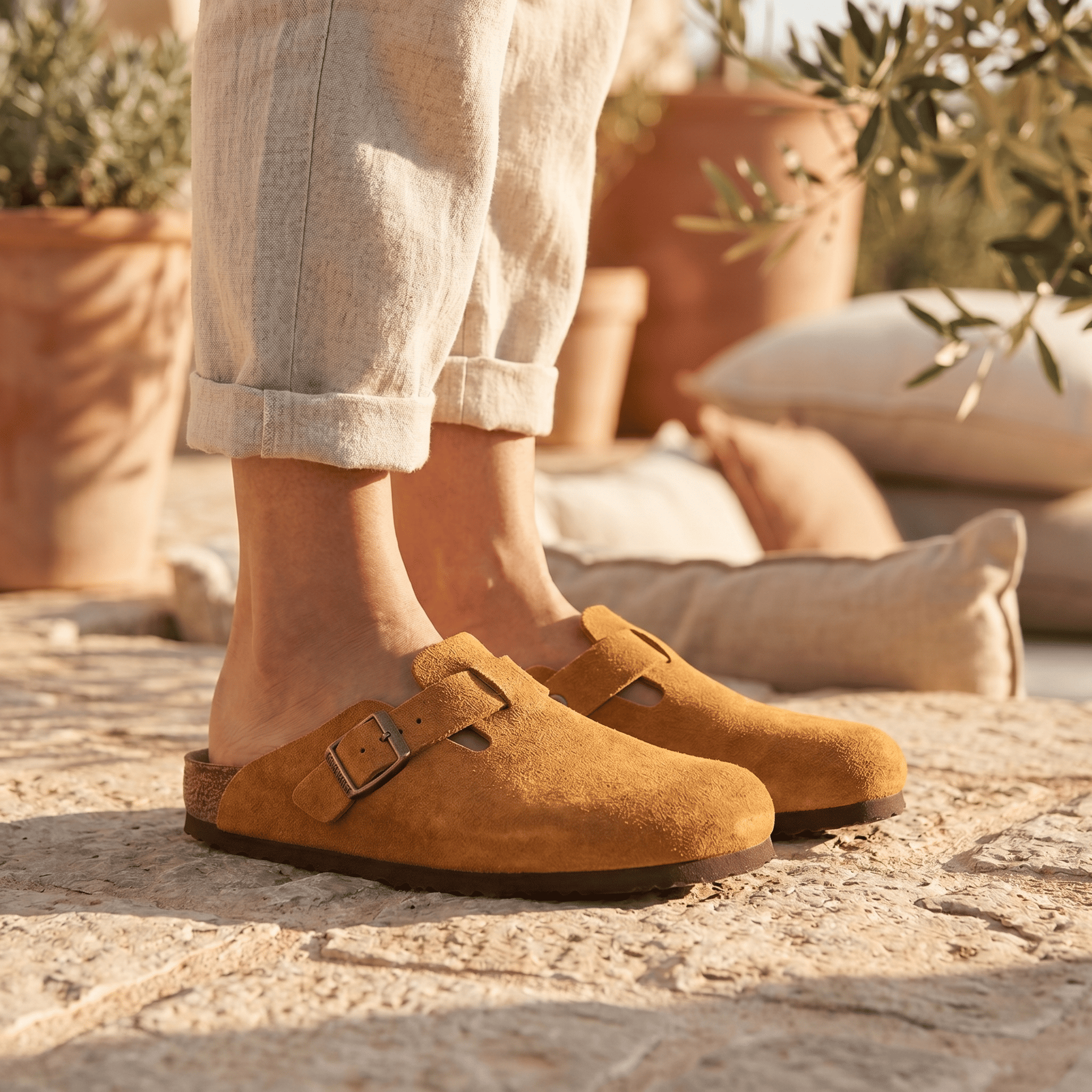 Orthopedic Clogs with Buckle Closed Toe Slip-On Comfort Everyday Casual