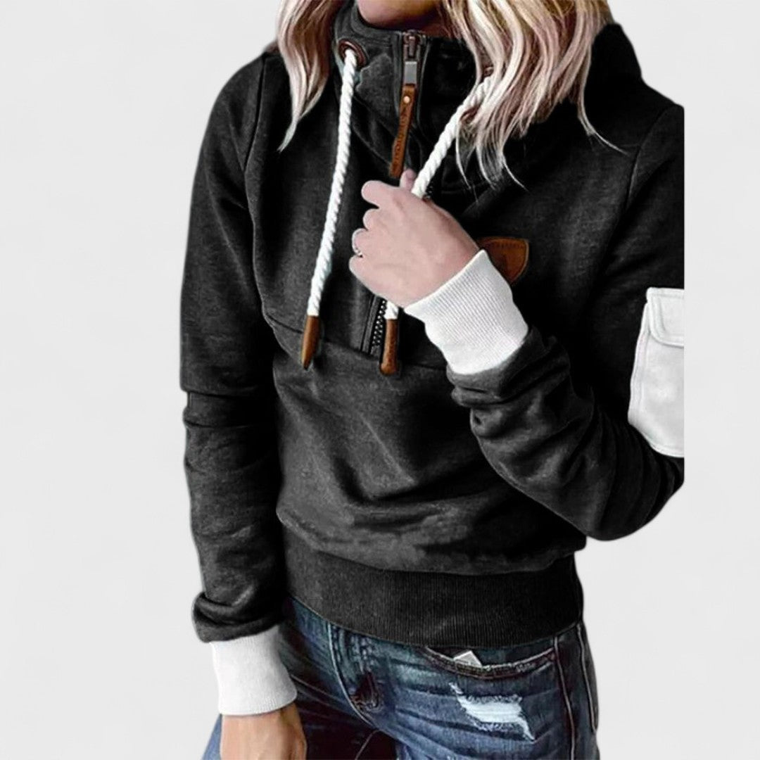 Soft Jumper Women's Cosy Zip Neck Pullover Relaxed Fit Everyday Casual Warm Knit