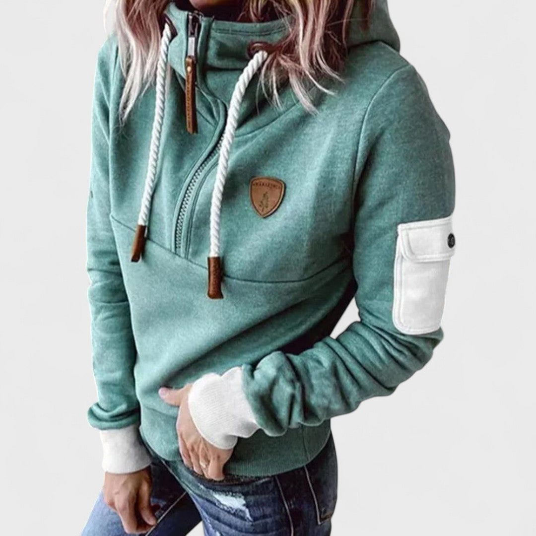 Soft Jumper Women's Cosy Zip Neck Pullover Relaxed Fit Everyday Casual Warm Knit