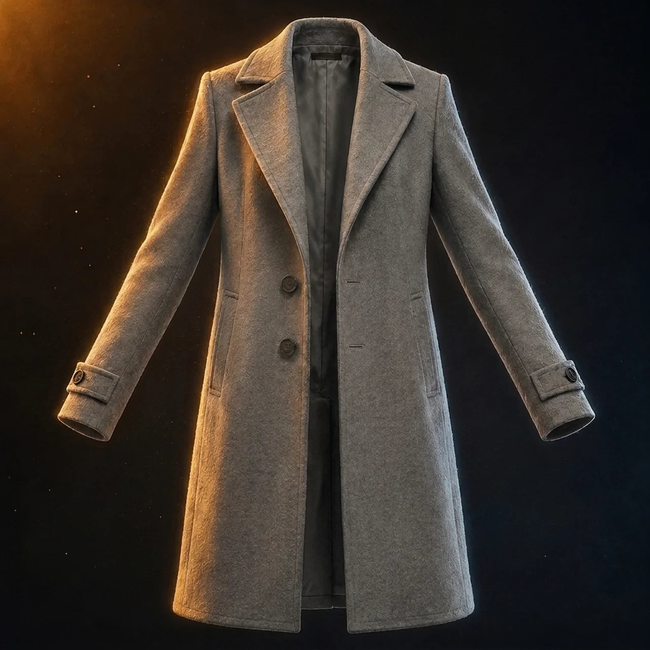 Women's Long Trench Coat with Buttons Tailored Overcoat Casual Formal
