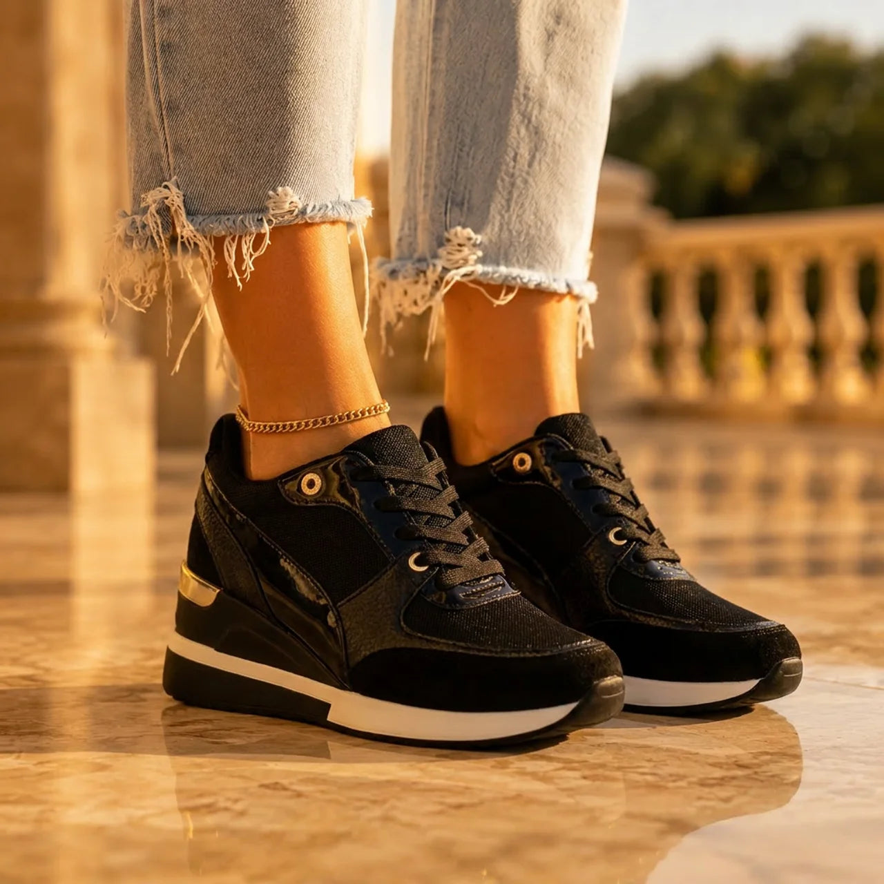 Women's Orthopedic Sneakers Platform Sole Supportive Everyday Trainers