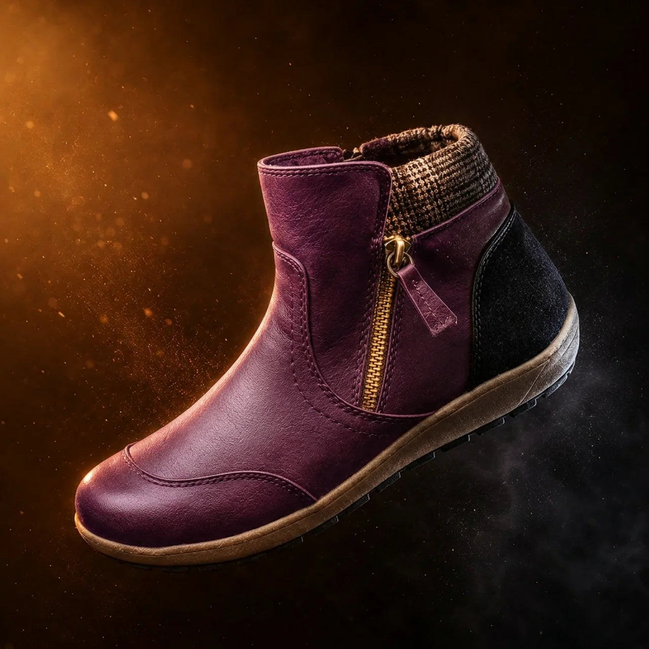 Women's Orthopedic Waterproof Ankle Boots Zipper Casual Comfort