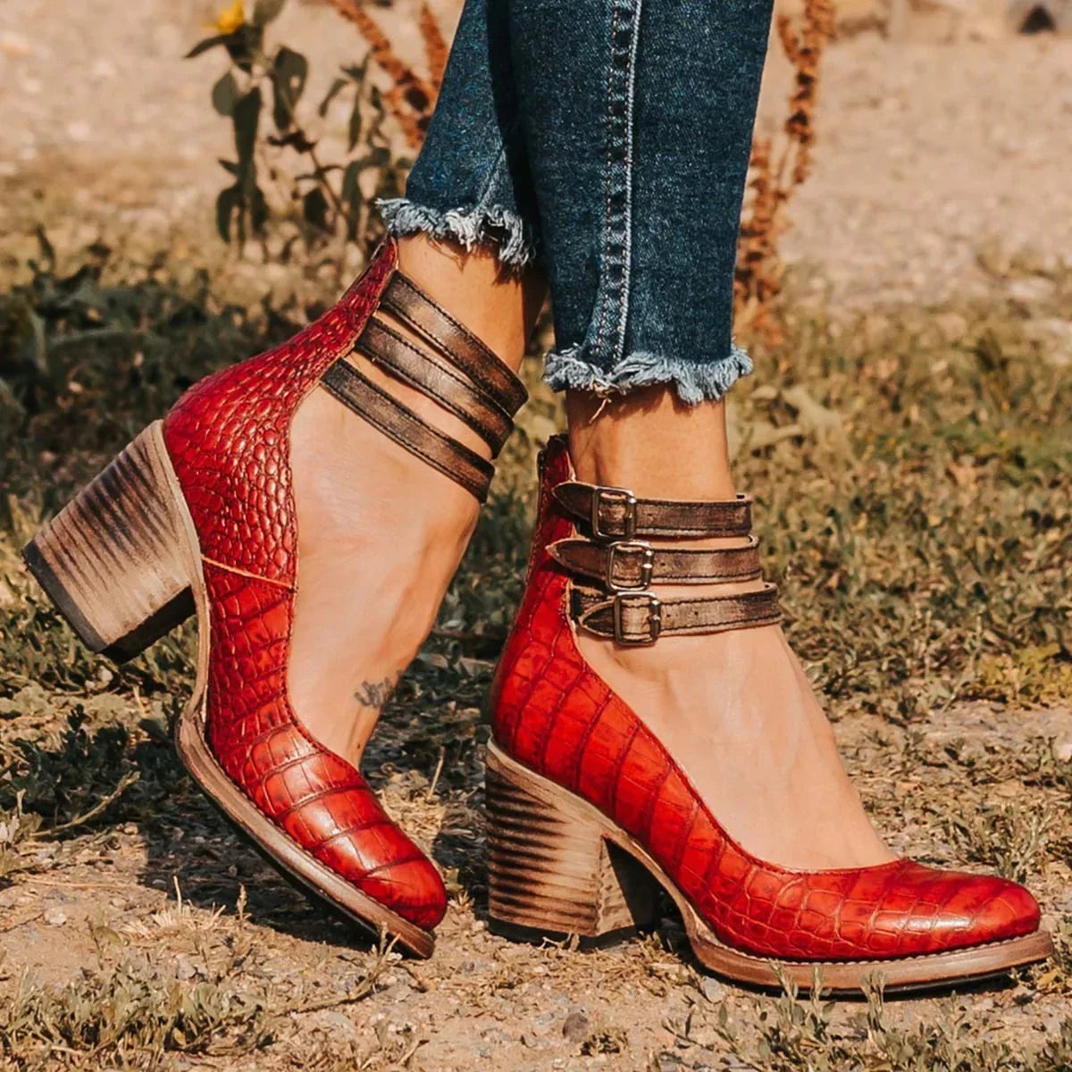 Women's Leather Ankle Boots Chic Elegant Everyday Style