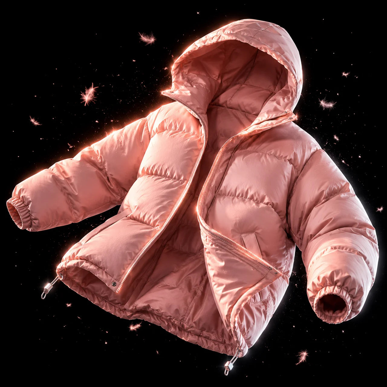 Women's Winter Coat with Hood Quilted Padded Warm Stylish