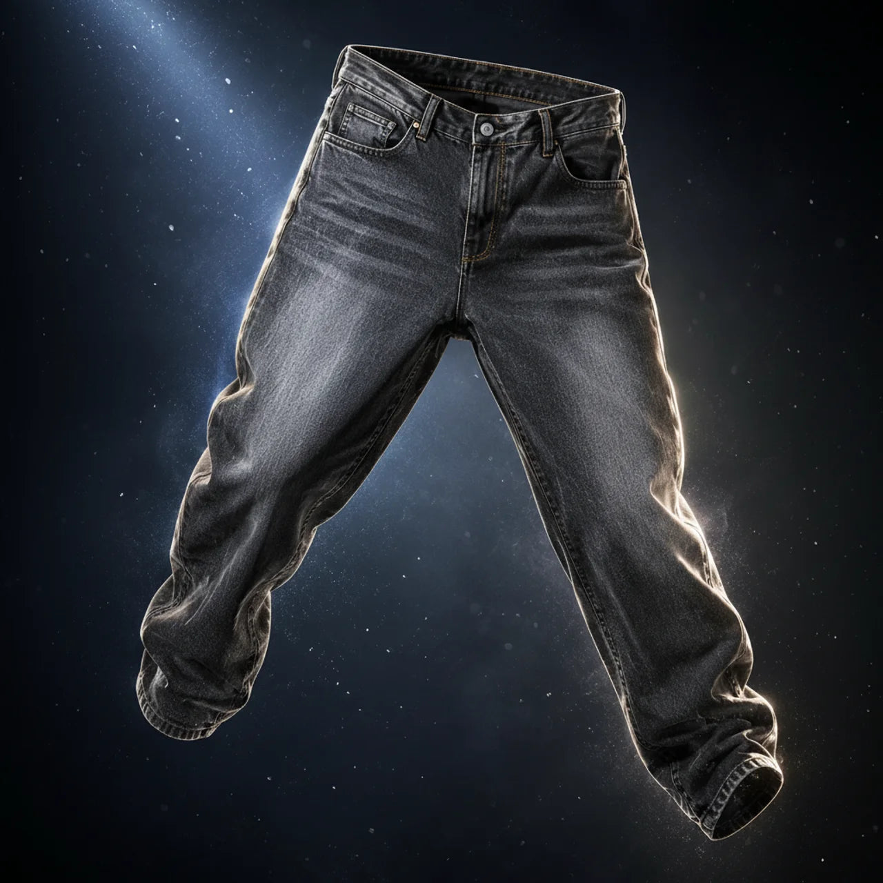 Men's Wide Leg Jeans Casual Winter Style Relaxed Fit Comfortable