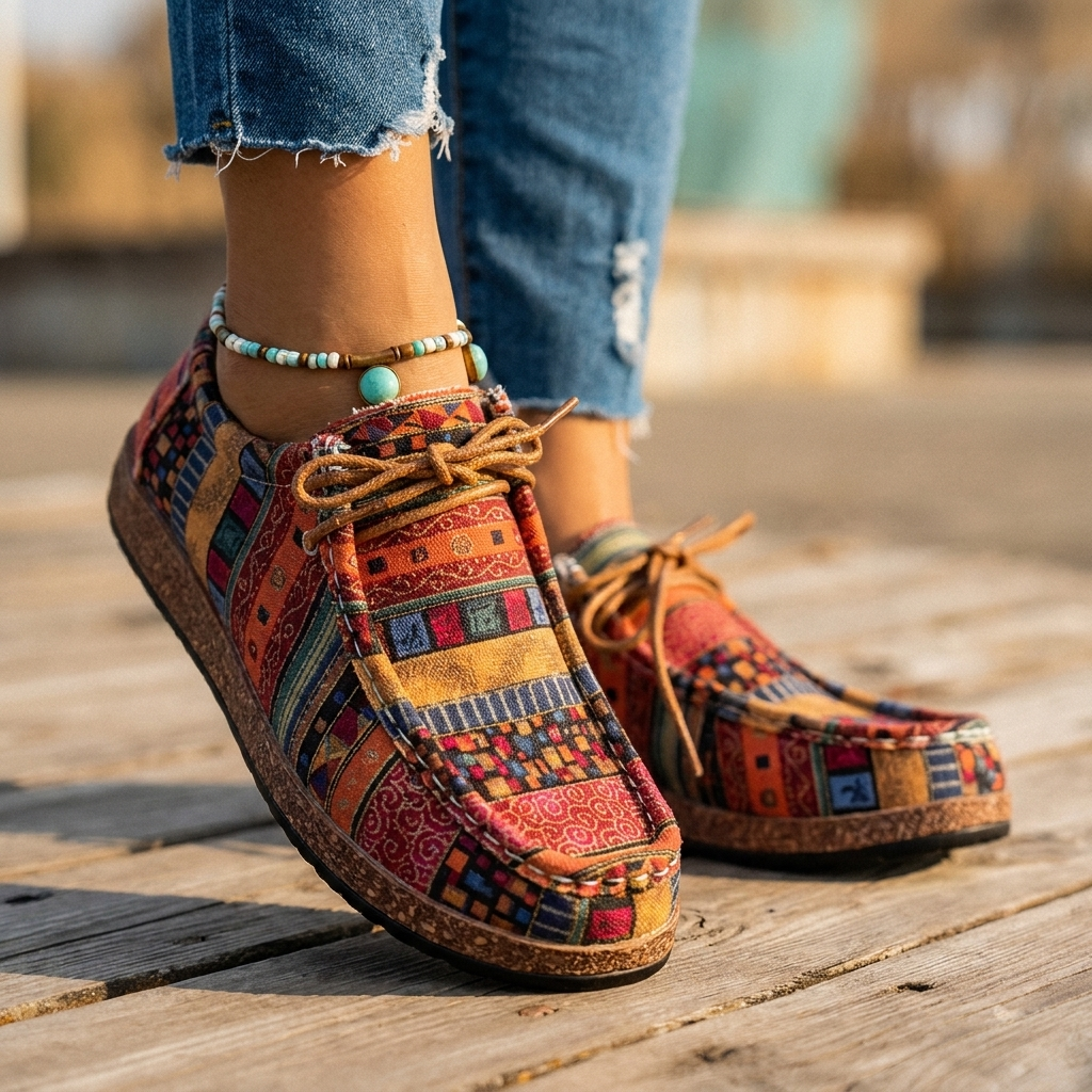 Artisan Leather Shoes Vibrant Handcrafted Colourful Casual Everyday