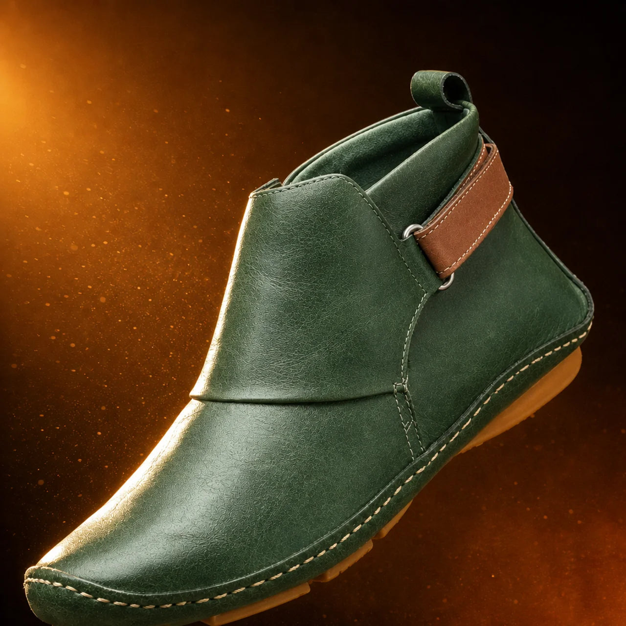 Women's Leather Ankle Boots Elegant Chic Low Heel Everyday Smart Casual